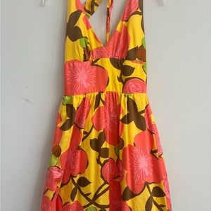 Trina Turk Yellow and Pink Floral Dress